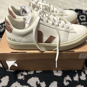 Veja White and Brown Women's Sneakers
